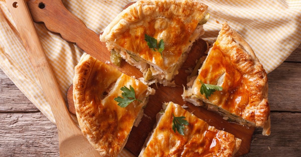 Sliced Homemade Turkey Pie