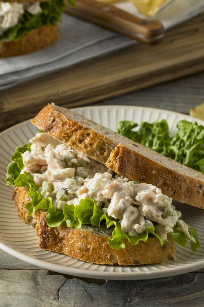 Chicken Salad Sandwich with Lettuce