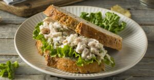 Creamy Chicken Salad Sandwich with Lettuce