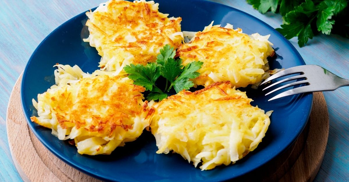 Homemade Hash Brown in a Plate