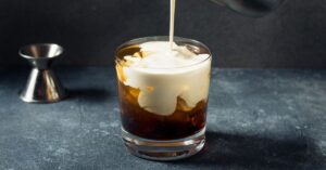 Homemade Refreshing White Russian Cocktail