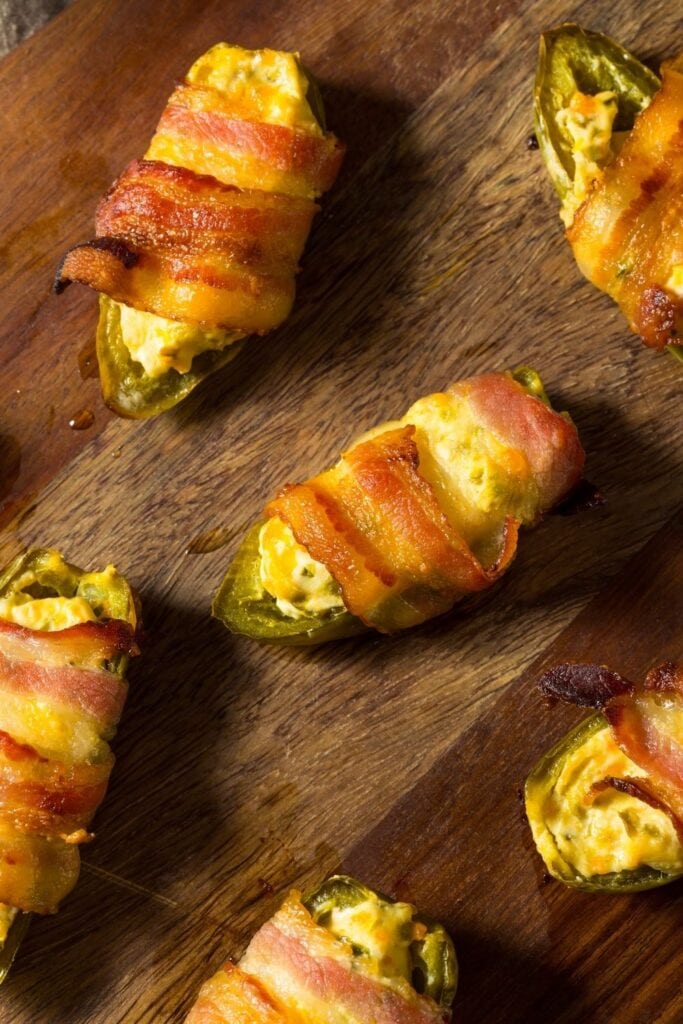 Homemade Bacon Wrapped Jalapeno Poppers with Cream Cheese