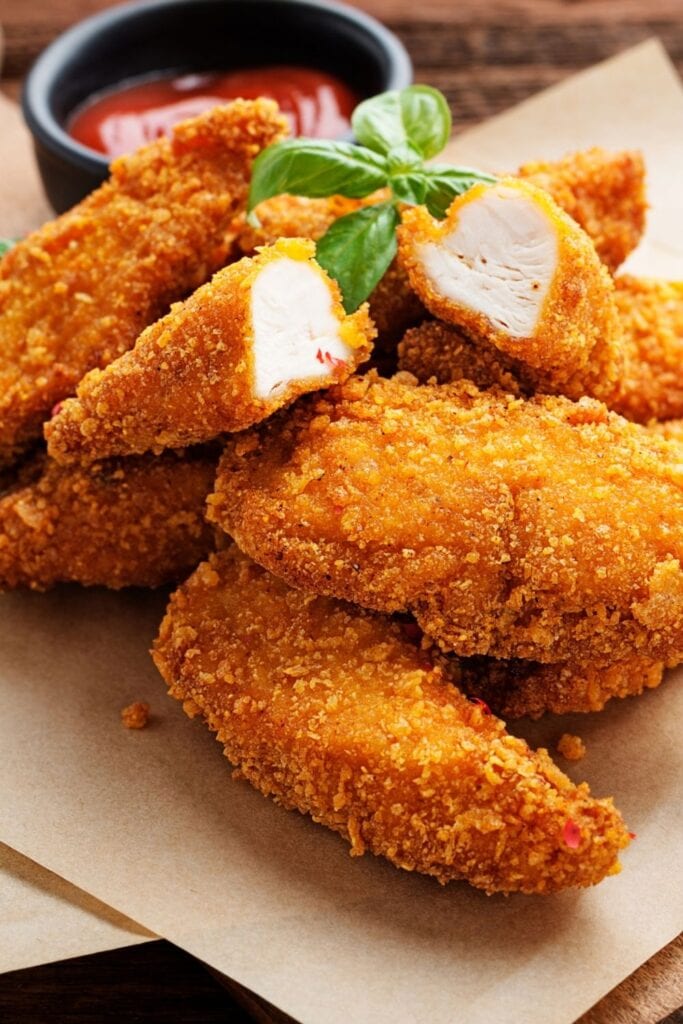 25 Best Weight Watchers Air Fryer Recipes including easy and healthy Homemade Chicken Tenders with Ketchup