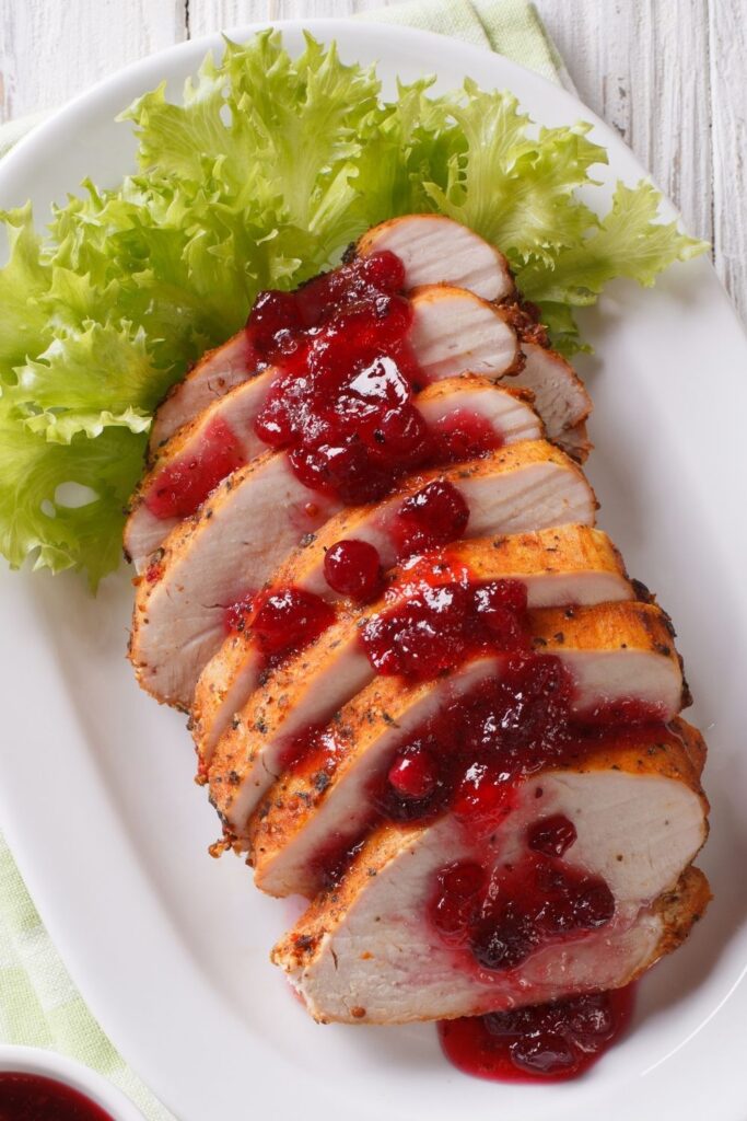 Homemade Turkey Breast with Cranberry Sauce