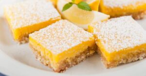 Lemon Bars with Powdered Sugar