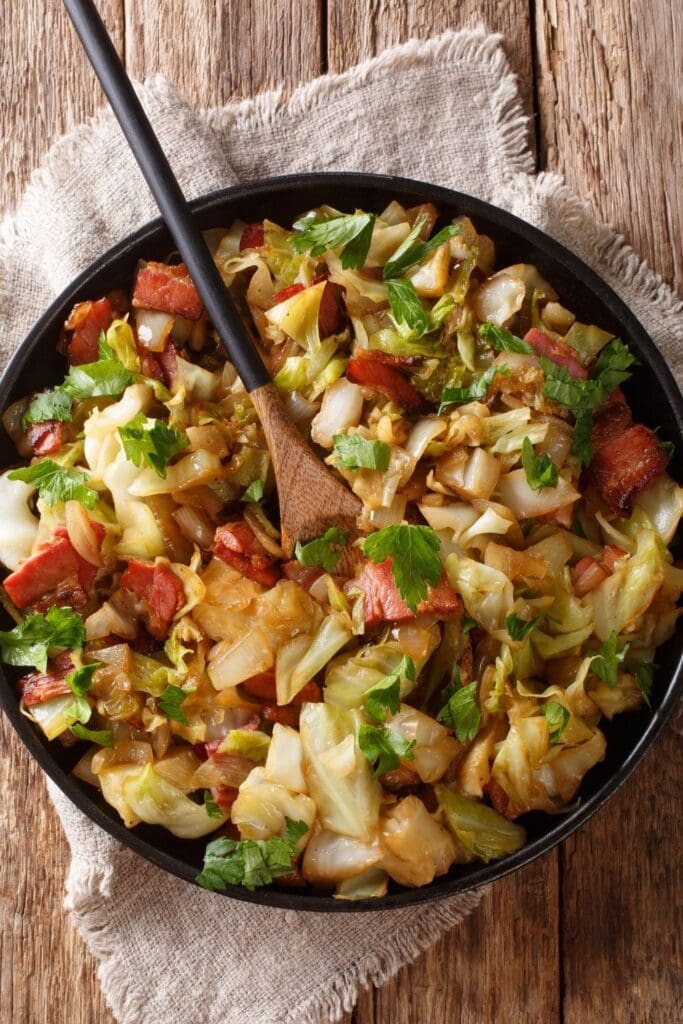 Stir-Fry Cabbage with Bacon
