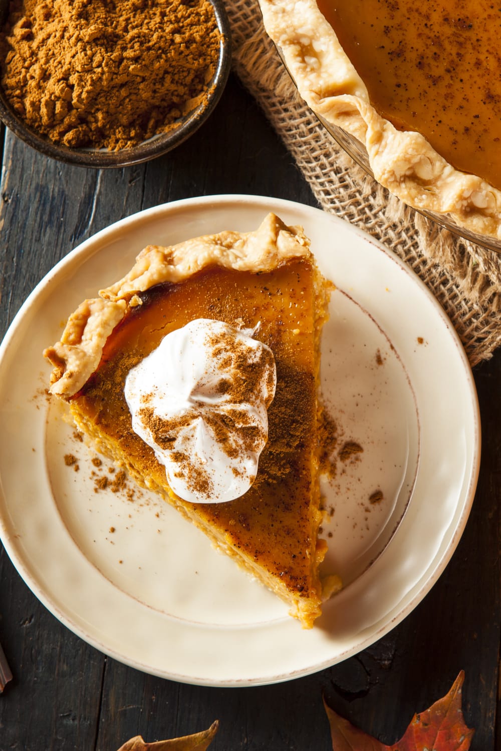 McCormick Pumpkin Pie Slice in a Plate