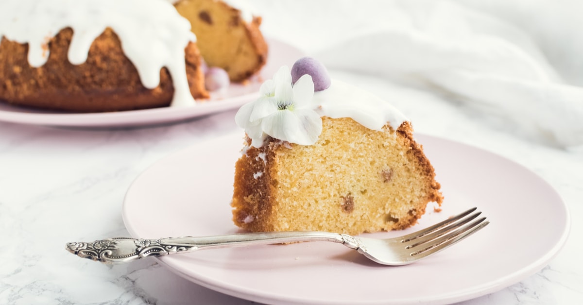 Glazed Easter Cake with Vanilla Icing