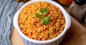 Homemade Bulgur Pilaf in a Bowl