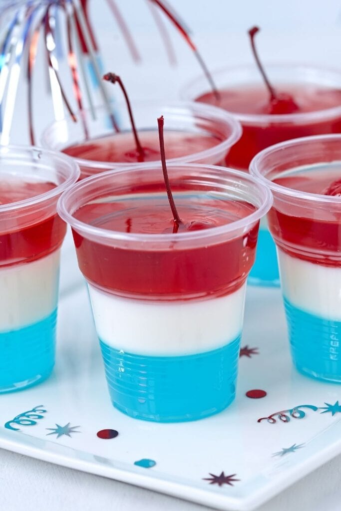 Homemade Jello Shots with Cherry