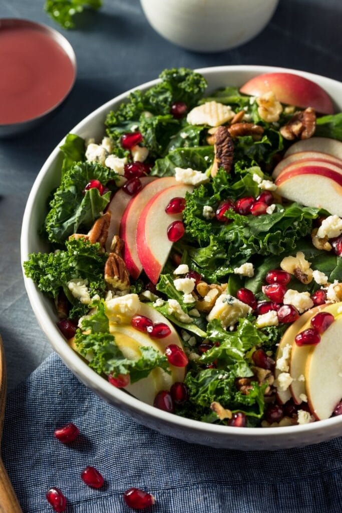 Kale Apple Salad with Pomegranate