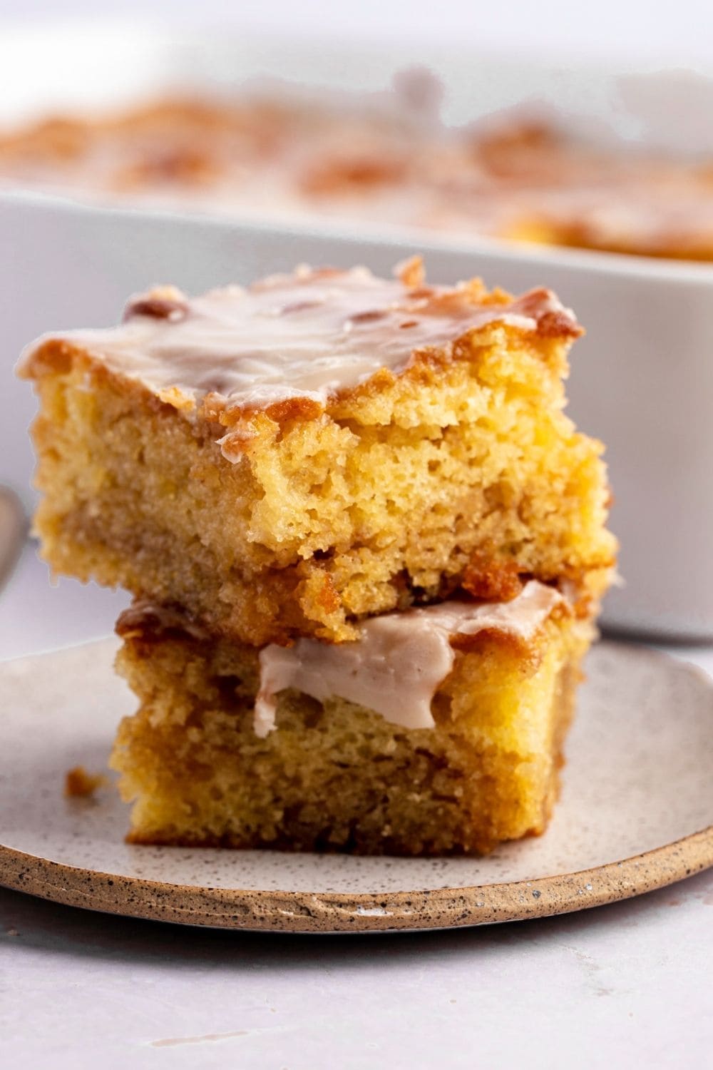 Moist and Goey Honey Bun Cake with Sugar Glaze