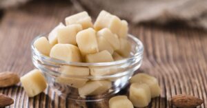 A Bowl of Marzipan Cubes