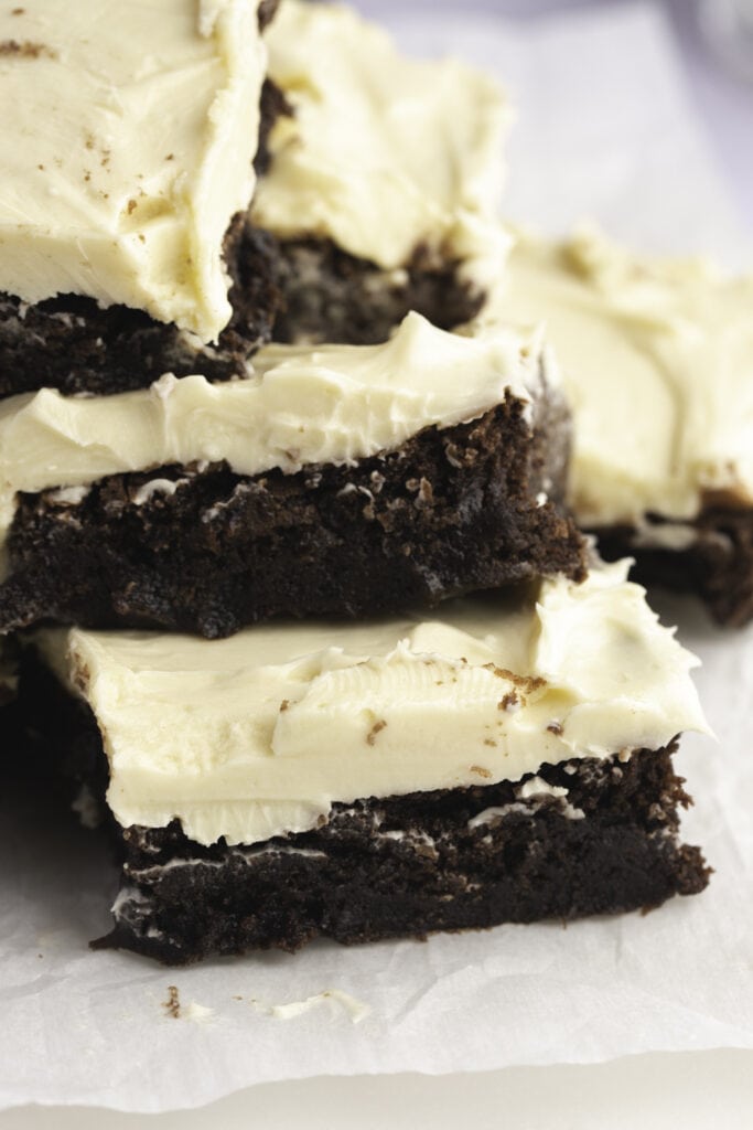 Bailey's Irish Cream Brownies Close Up