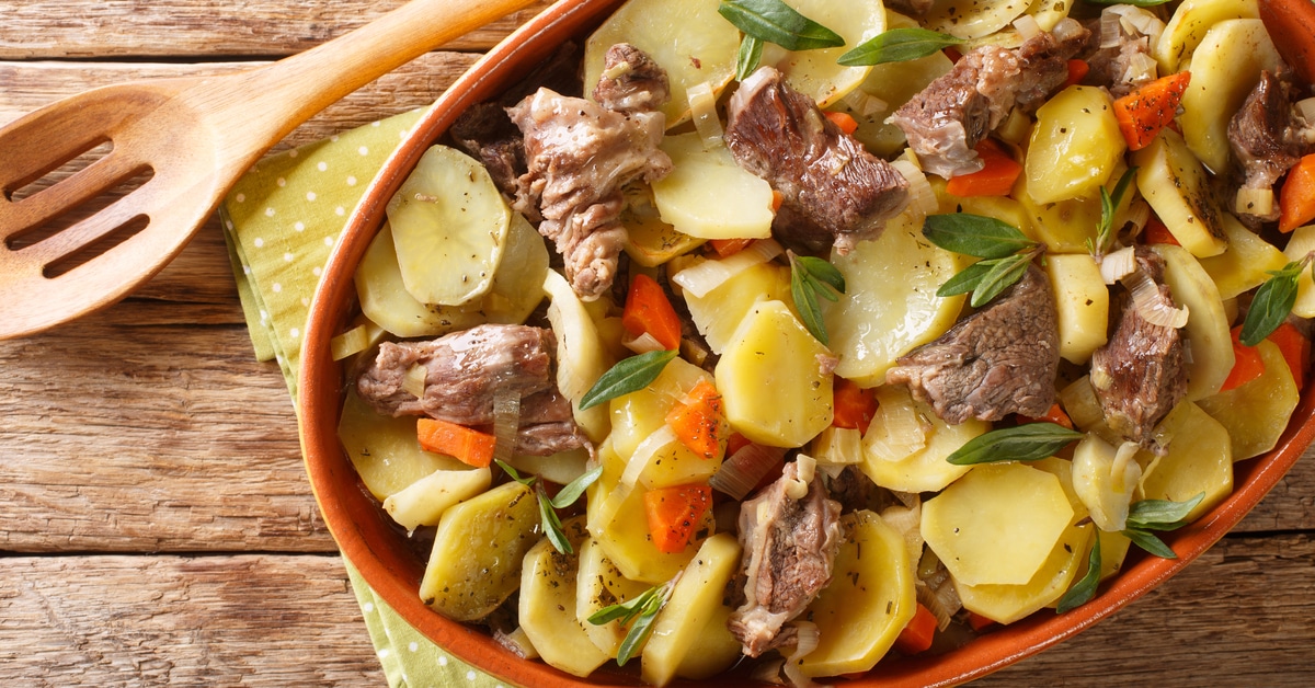 Beef Stew with Potatoes, Carrots and Juniper Berries