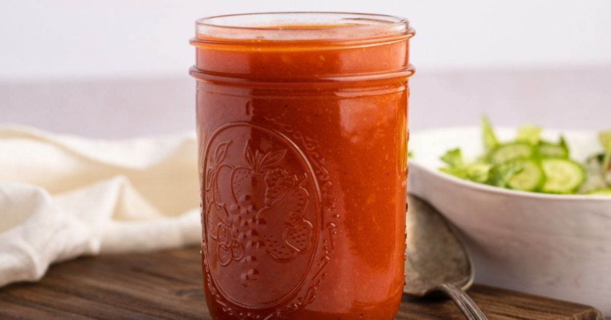 Homemade Catalina Dressing in a Glass Jar