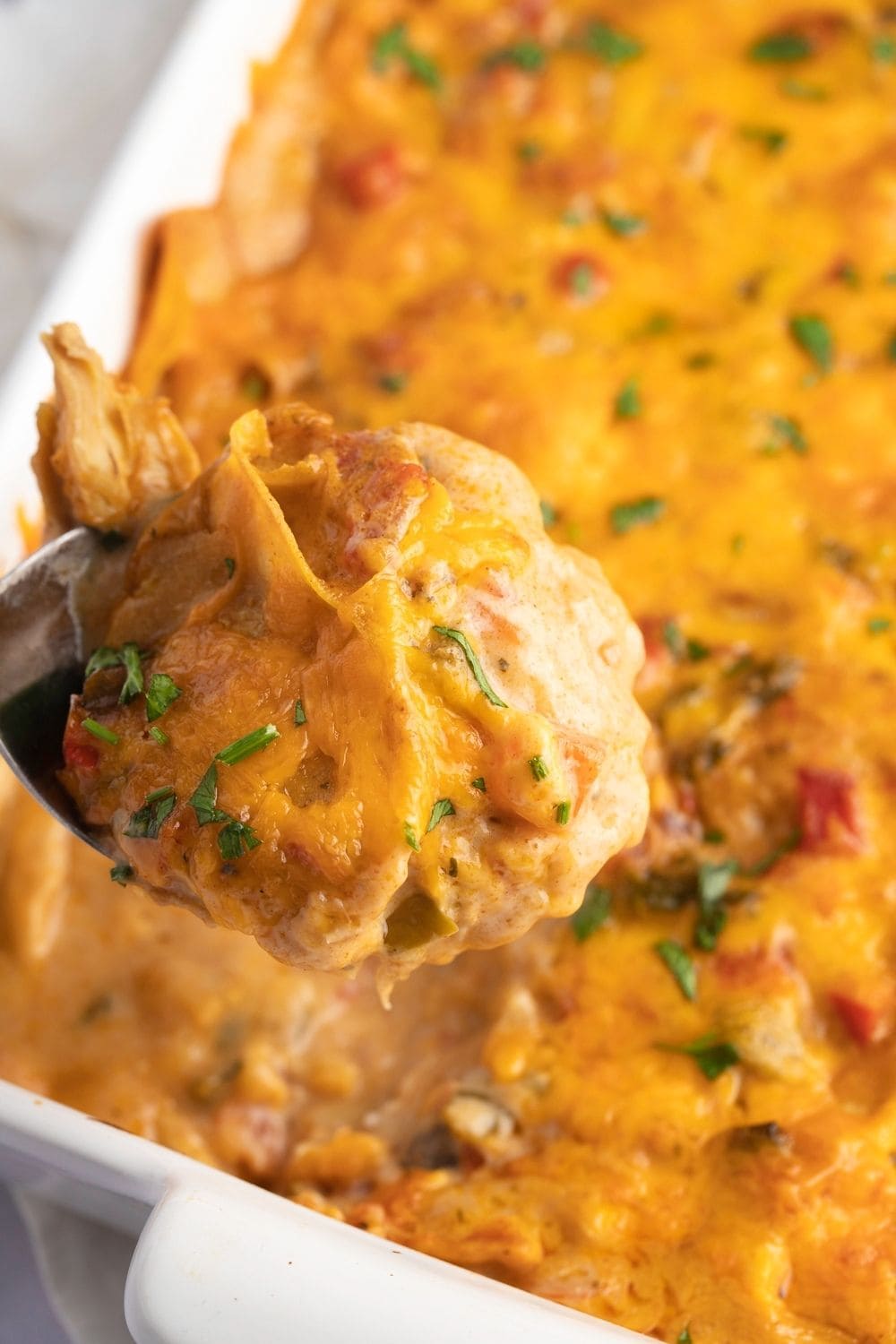 Homemade Cheesy King Ranch Chicken Casserole  with Parsley
