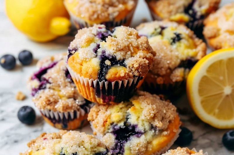 Lemon Blueberry Muffins (Easy Recipe)