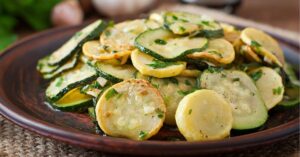 Homemade Sauteed Zucchini Salad with Garlic and Herbs