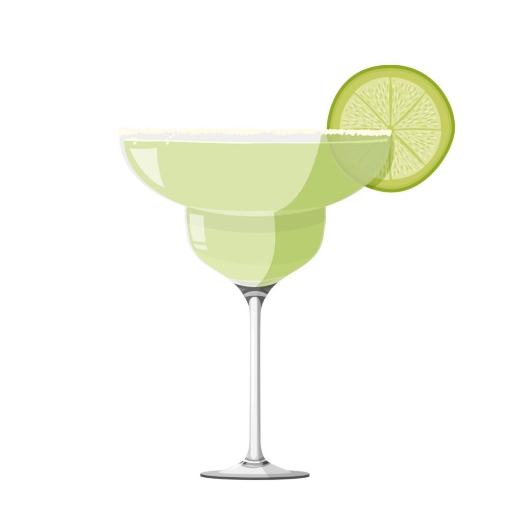 Margarita in a Cocktail Glass Graphic