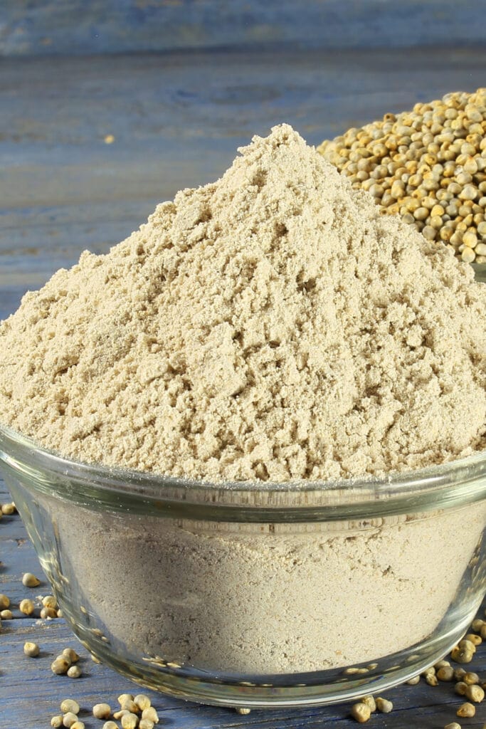 Greenish Brown Colored Millet Flour