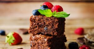 Stack of Homemade Chocolate Brownies