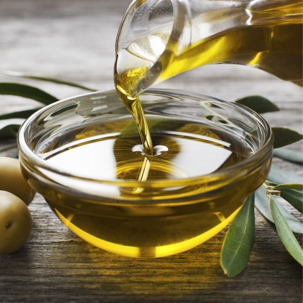 Vegetable Oil in a Glass Bowl