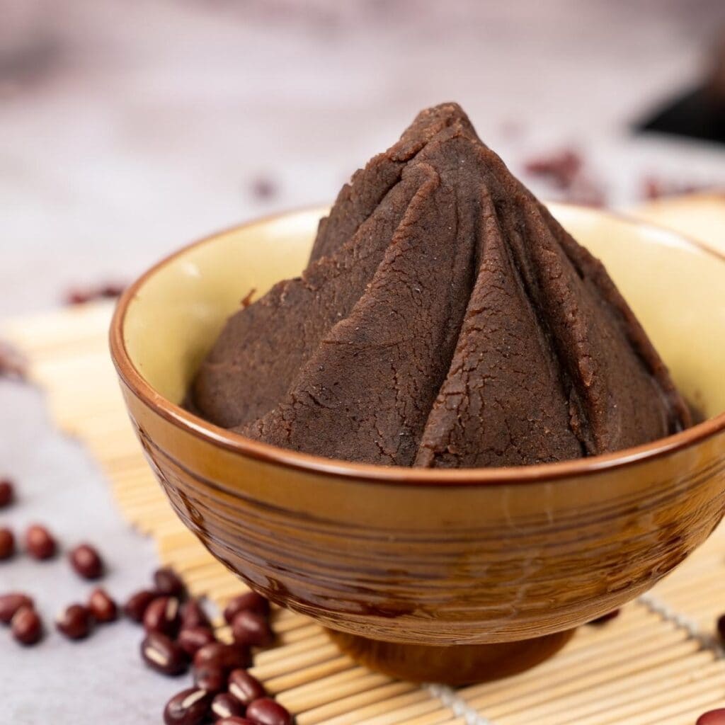 Bean Paste in a Brown Bowl