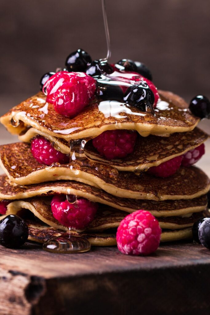 25 High-Fiber Recipes to Improve Your Gut Health. Shown in picture: Buckwheat Pancakes with Berries and Honey