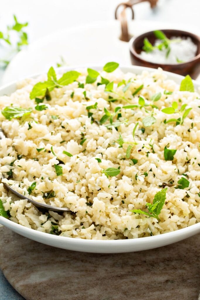 Cauliflower Rice with Herbs and Lemon Juice