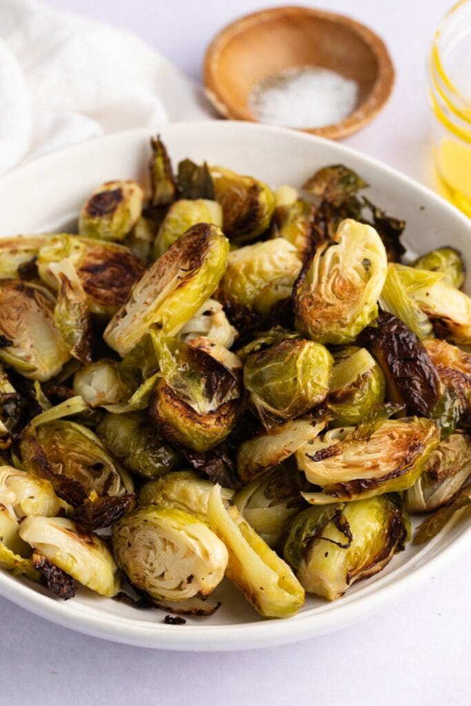 Homemade Roasted Brussels Sprouts in a Bowl