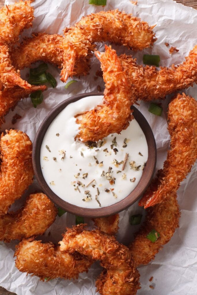 Deep-Fried Shrimp with Cream Sauce