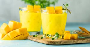 Homemade Mango Lassi with Fresh Mangoes