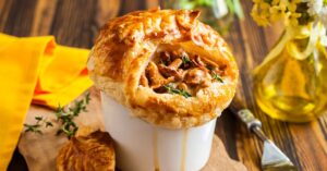 Homemade Mushroom Pot Pie with Vegetables