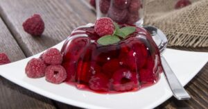 Raspberry Jello with Fresh Fruits