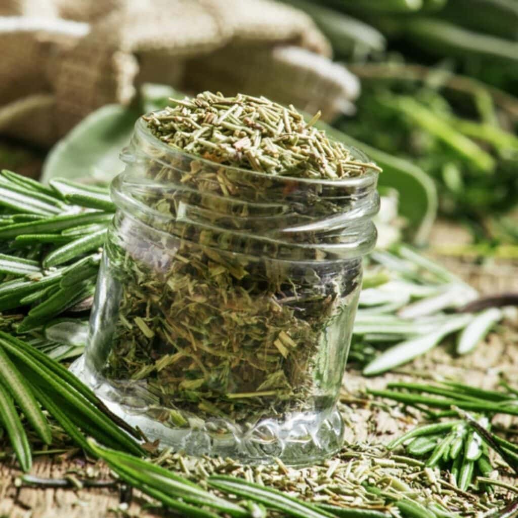 Dried Rosemary in a Bottle