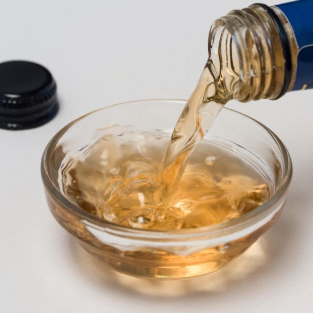 Sherry Vinegar Poured in a Small Glass Dish