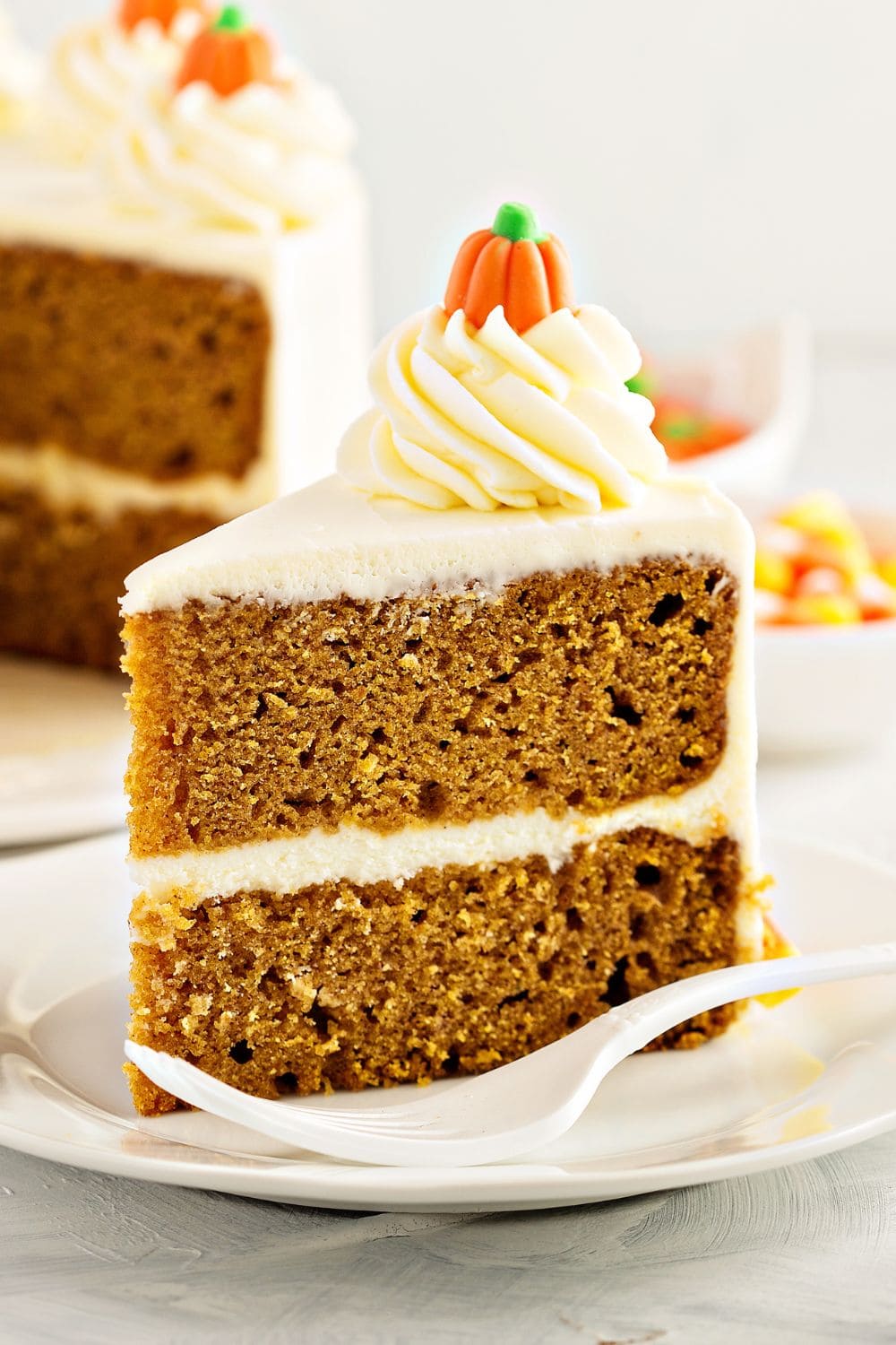 Sweet Pumpkin Layered Cake with Cream Cheese