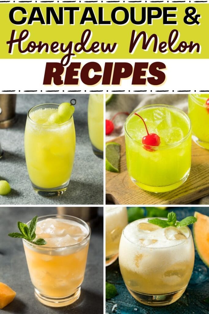 Cantaloupe and Honeydew Melon Cocktails