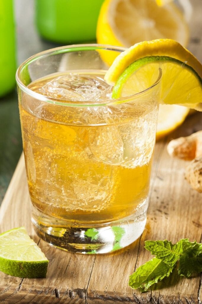 Ginger Ale Soda with Lime