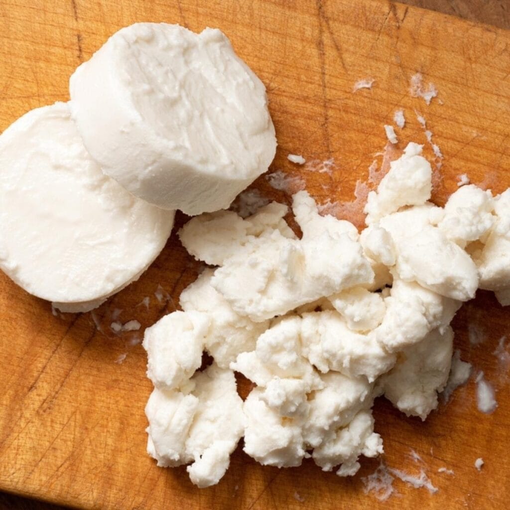 Whole and Crumbled Goat Cheese