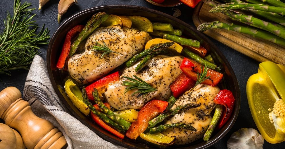 Healthy Homemade Baked Chicken with Vegetables