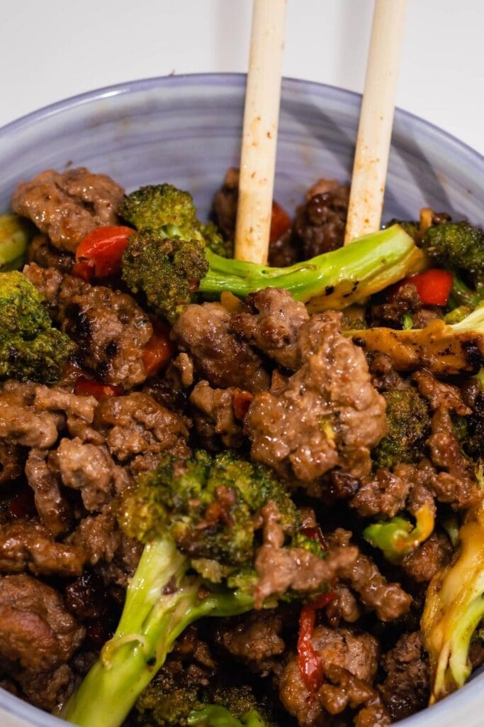 Korean Ground Beef and Broccoli Bowl