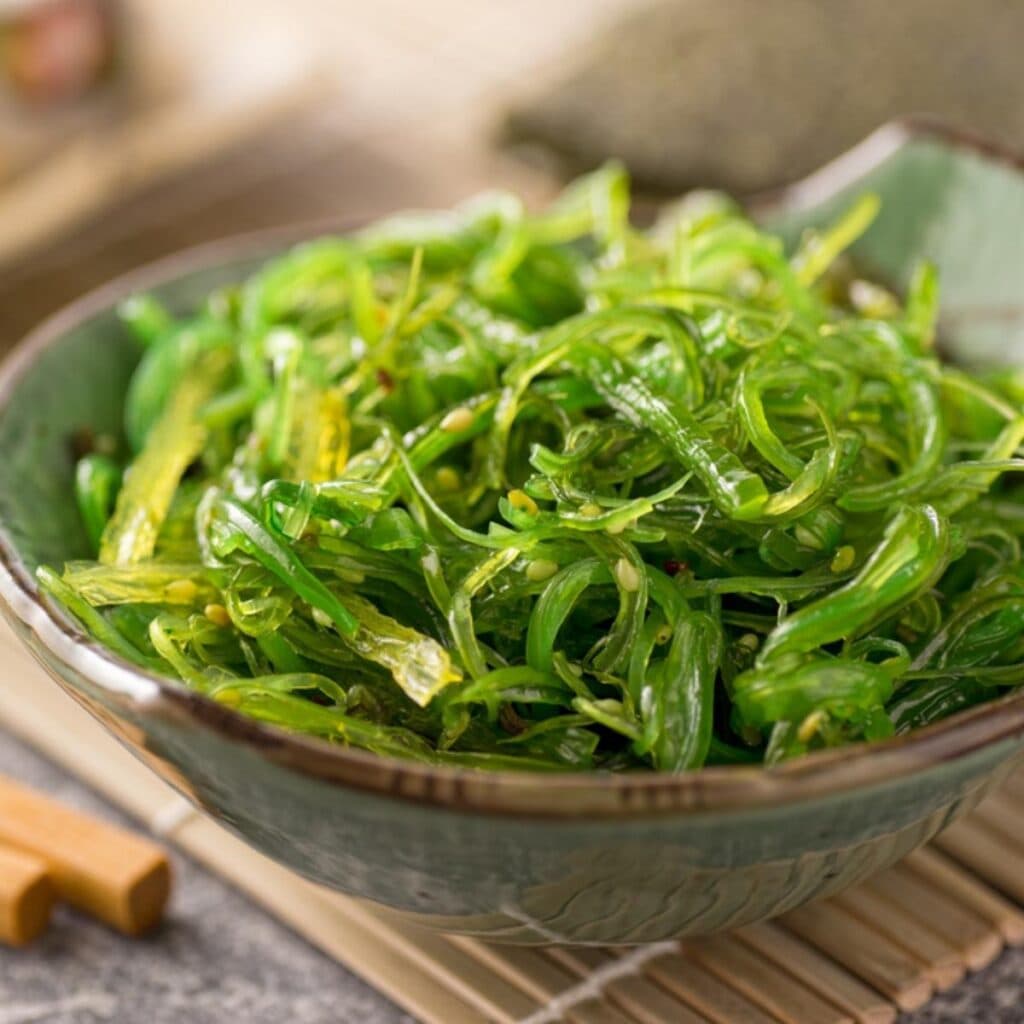 Bowl of Fresh Seaweeds
