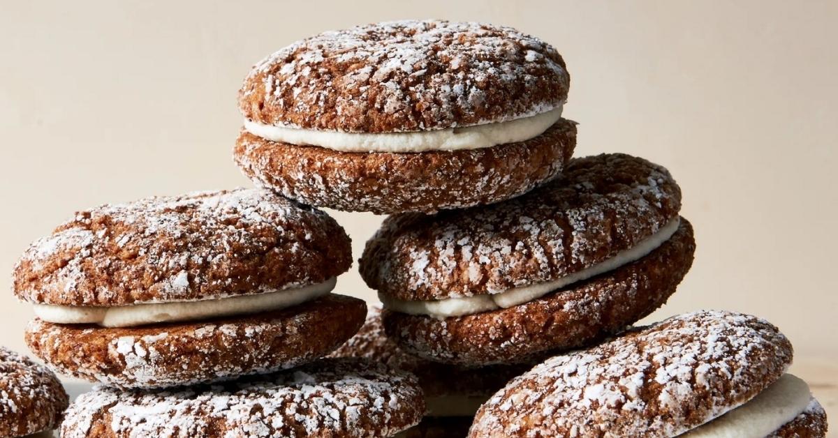 Sweet Homemade Coconut Sugar Crinkle Cookies with Filling