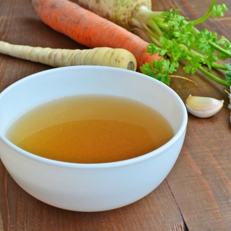 Bowl of Vegetable Broth
