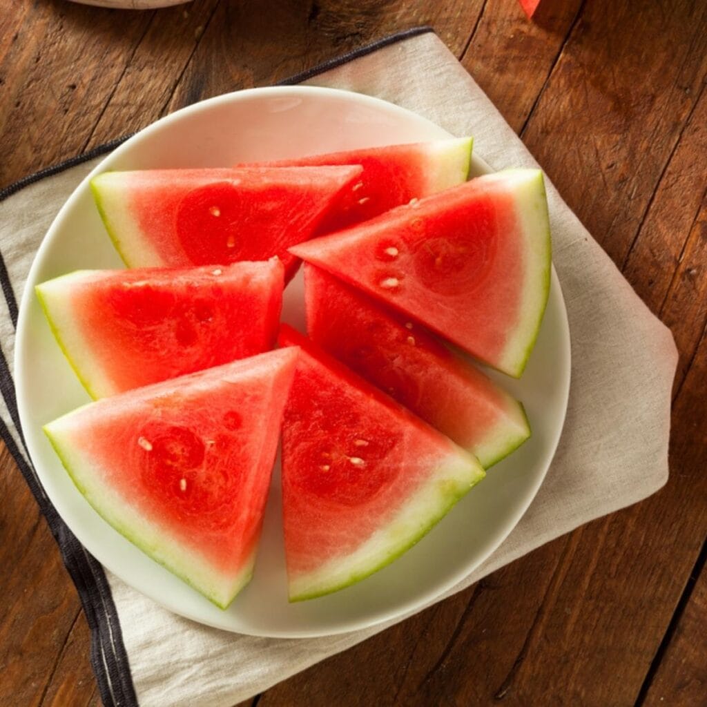 Sliced Watermelon on a Plate