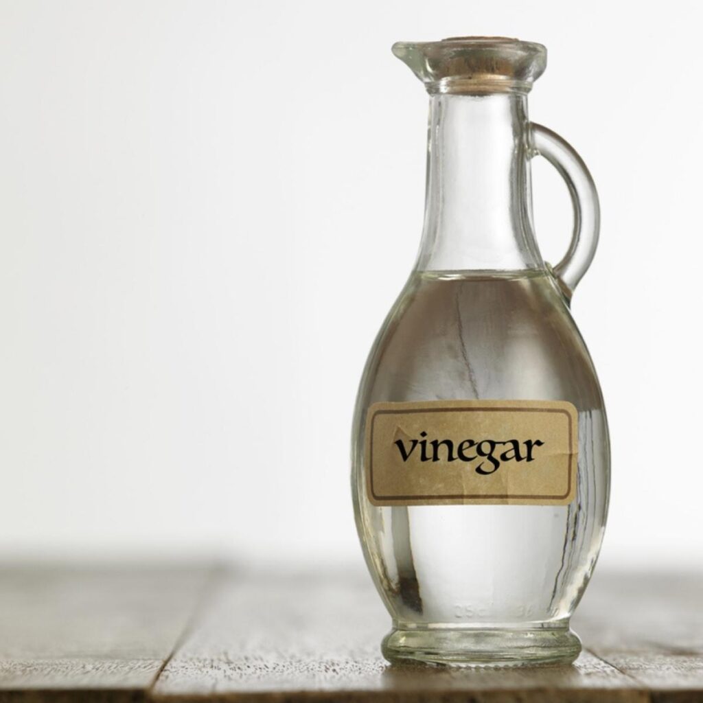 White Vinegar in a Glass Bottle
