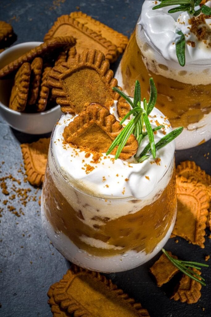 Biscoff Coffee Latte with Biscuits