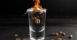Boozy Coffee Sambuca in a Shot Glass